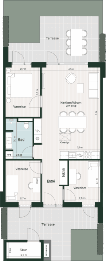 Plantegning for: Kongelunden 8